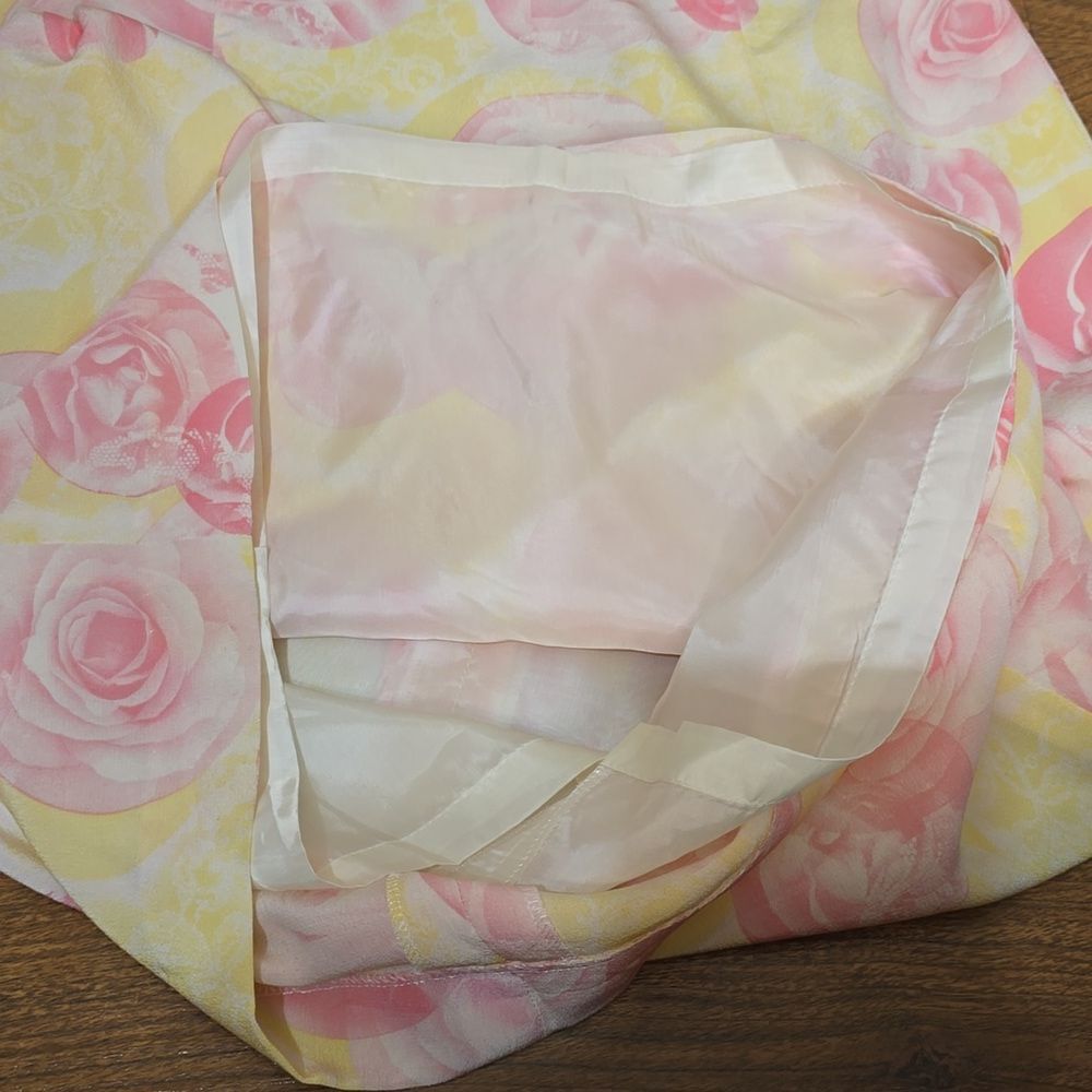 Escada Pink and Yellow Floral Two-Piece Silk Dress Set - Picture 8 of 9